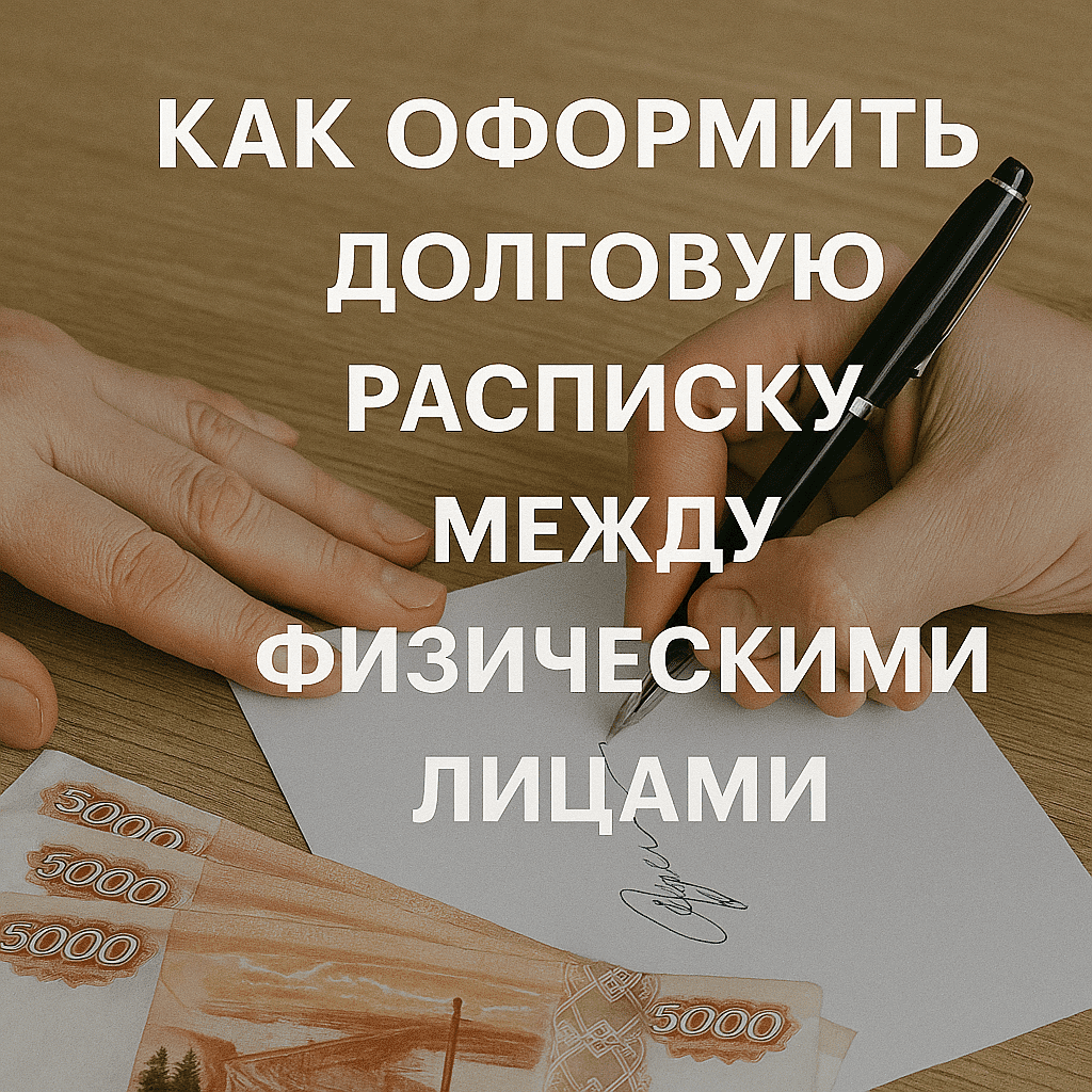 Читать: Как оформить долговую расписку между физическими лицами
