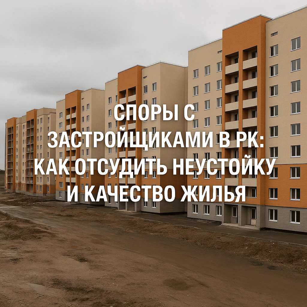 Читать: Споры с застройщиком в Казахстане: как отсудить неустойку и качество жилья