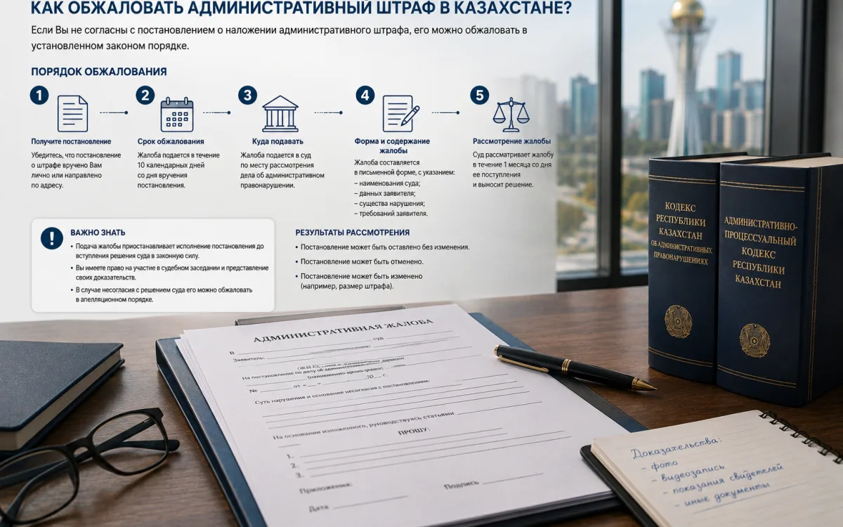 Читать: Как обжаловать административный штраф в Казахстане?