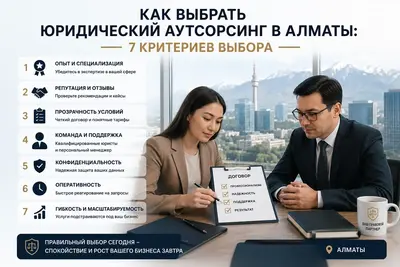 Как выбрать юридический аутсорсинг в Алма-Ате: 7 критериев выбора